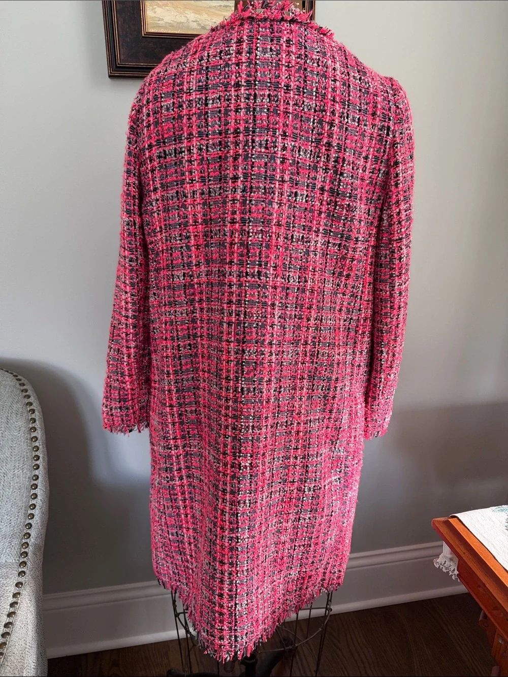 Kate Spade Pink Tweed Coat